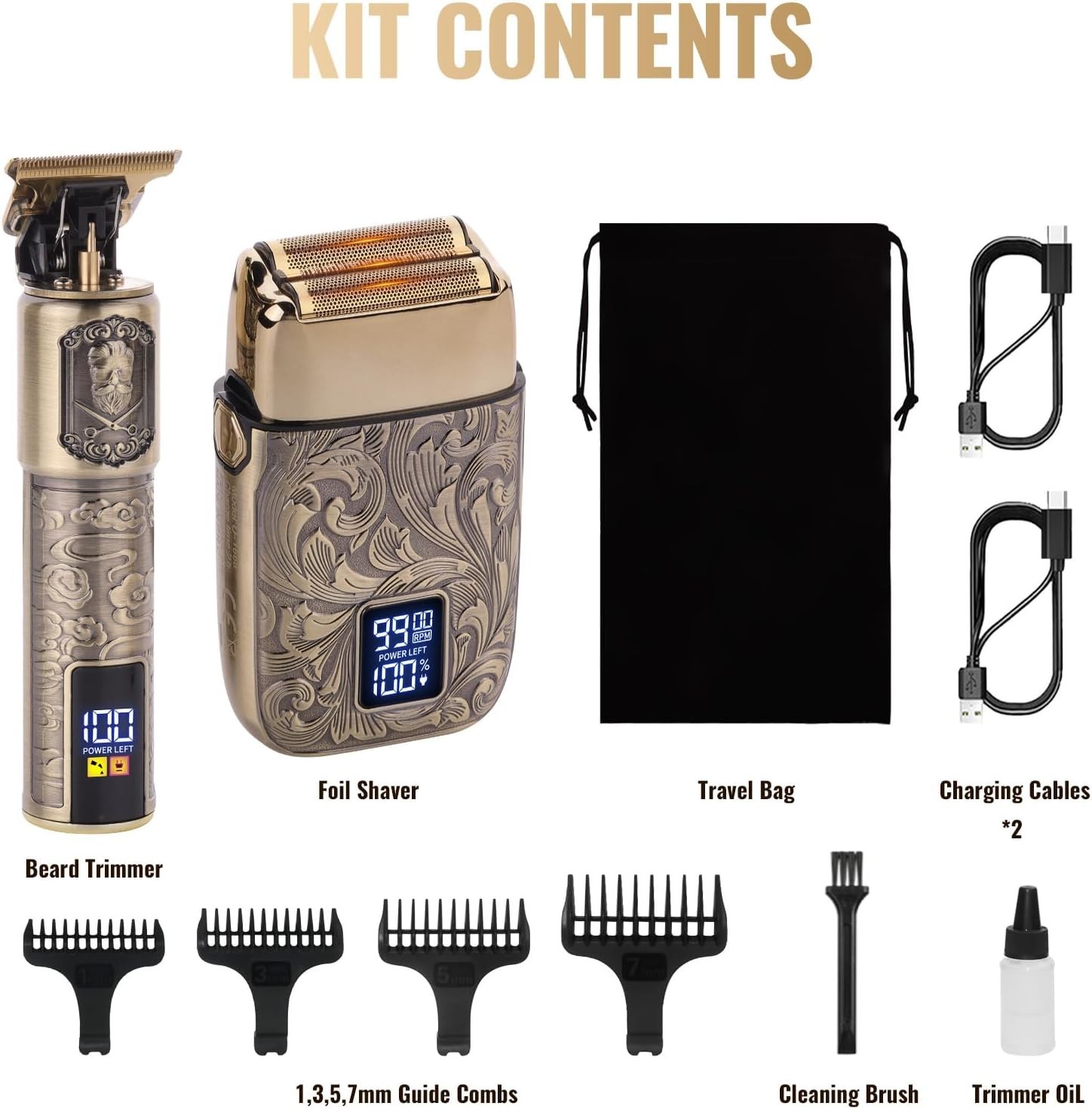 Ufree Foil Shavers Electric Razor for Men, Beard Trimmer Grooming Shaving Kit
