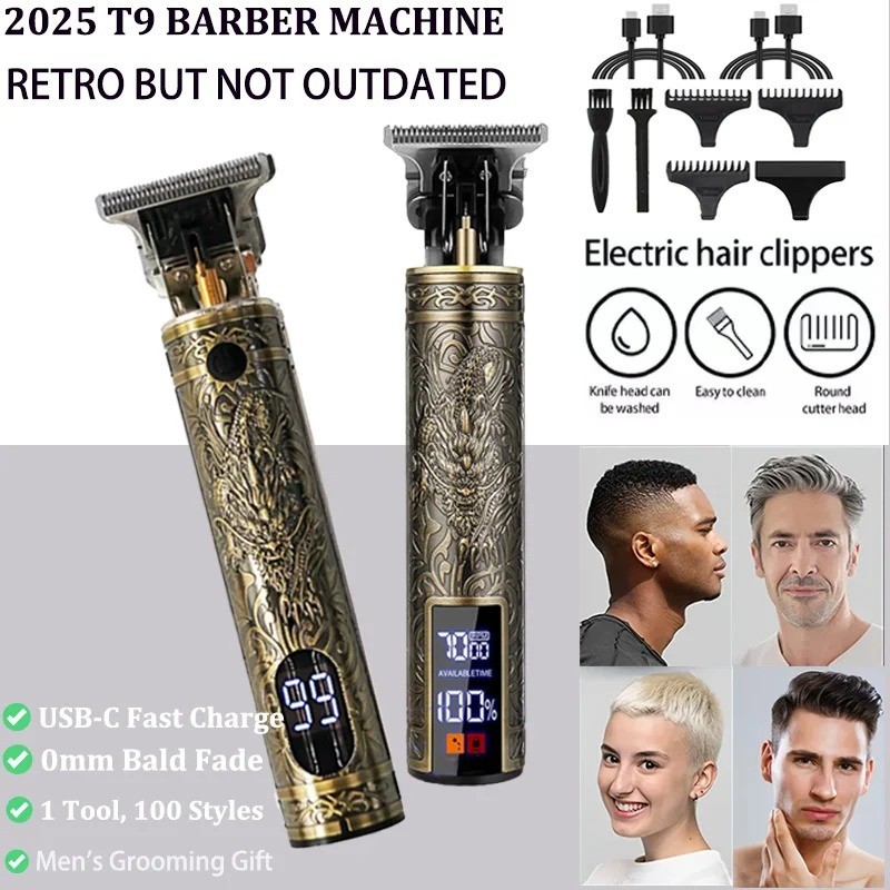 Professional Hair Clippers Trimmer Cutting Beard Cordless Barber Shaving Machine