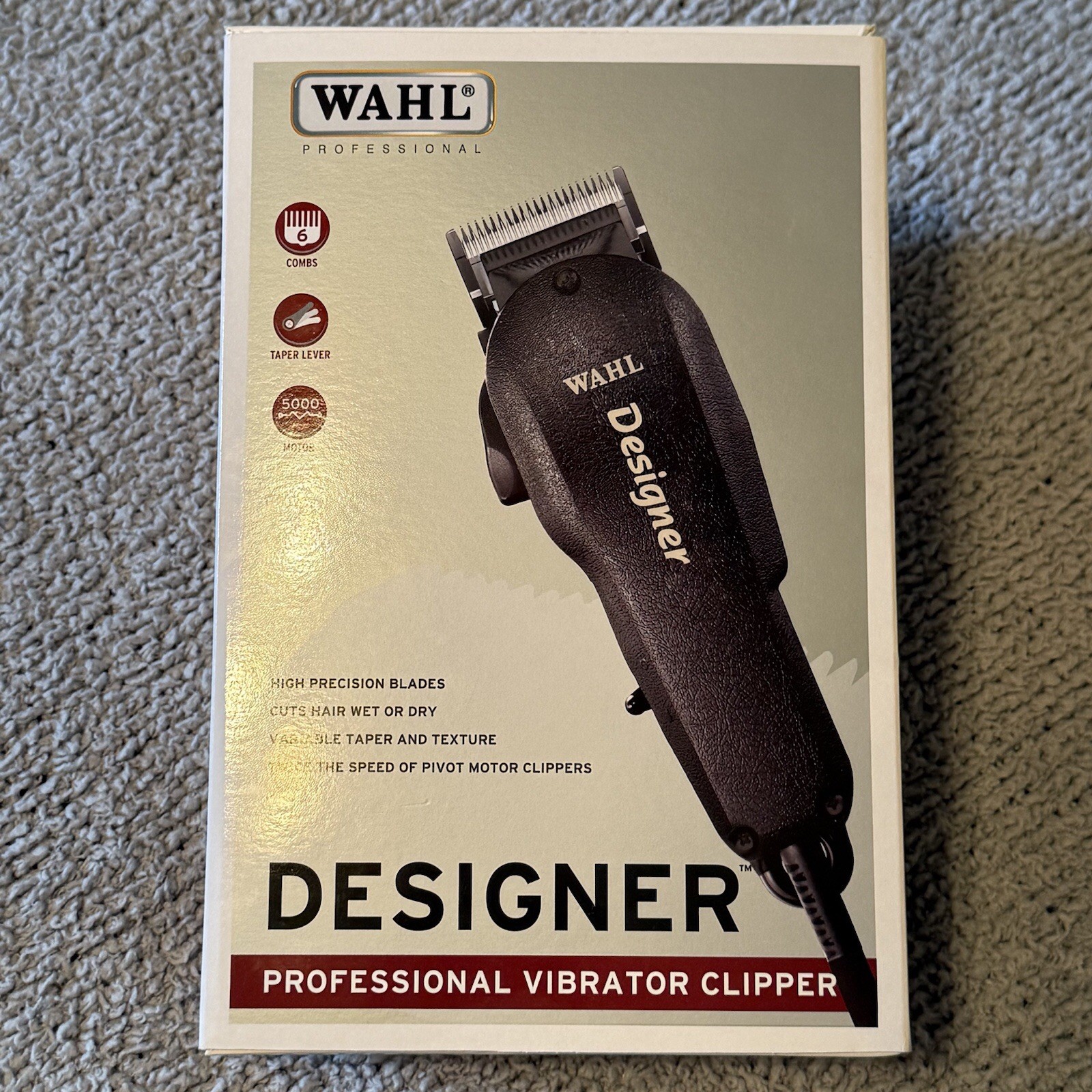 Wahl Professional Designer Vibrator Clipper 8355 Hair Trimmer Open Box Tested