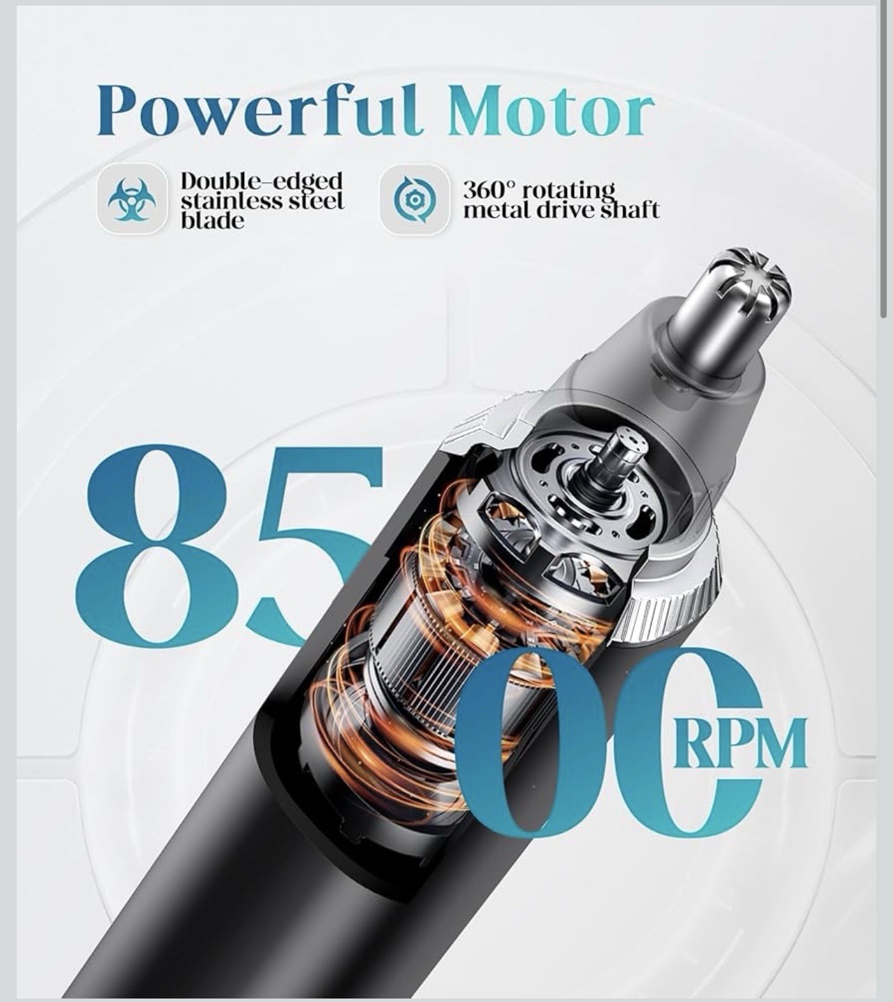 Nose Hair Trimmer for Men and Women, Type-C Rechargeable Precision Groomer with