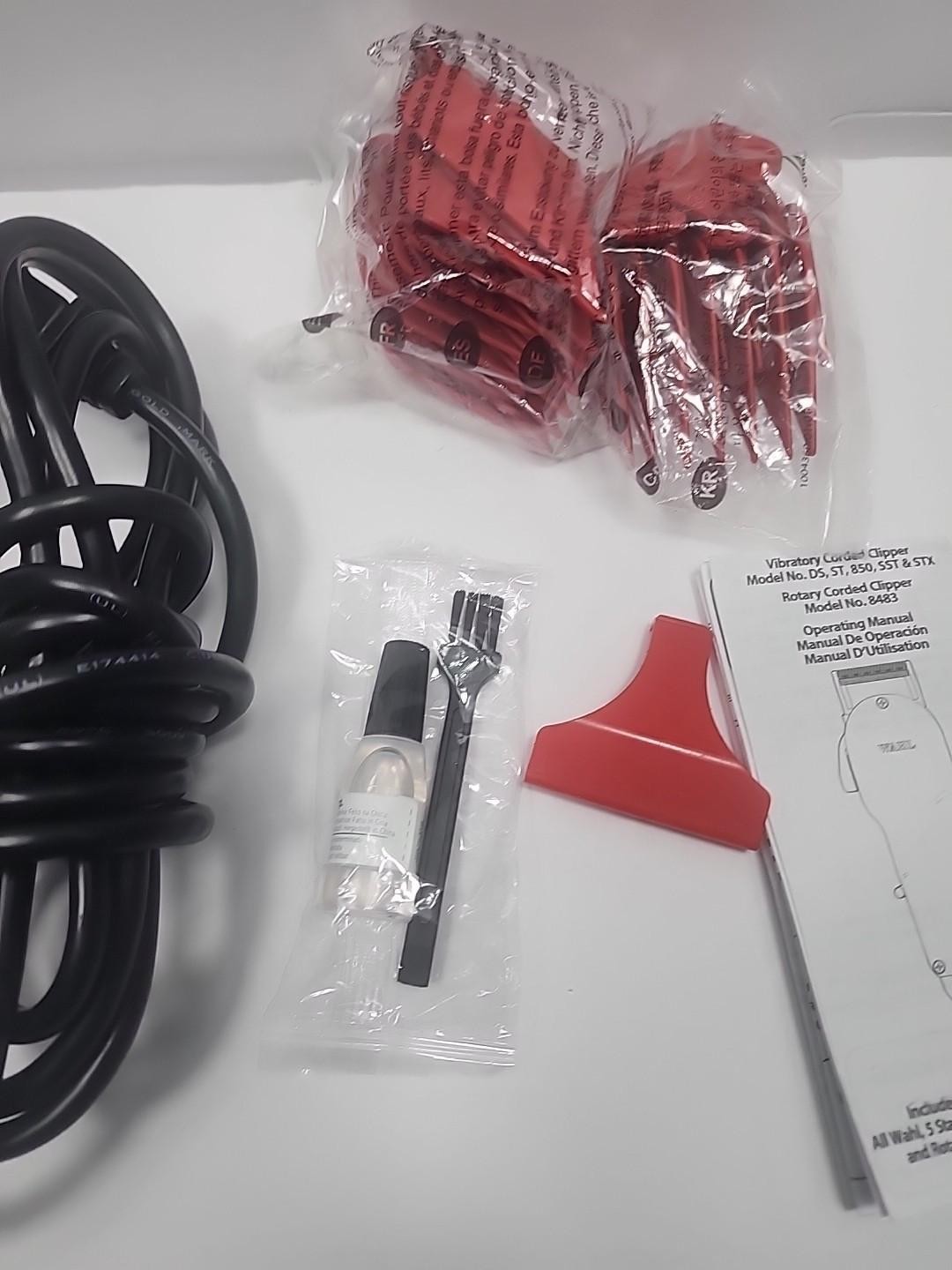 Red WAHL Model ST Professional Designer Electric Corded Clippers & Guard