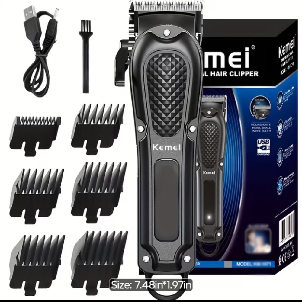 New Clippers with 5 Watt Motor USB Charge New Technology 6 head Attachments
