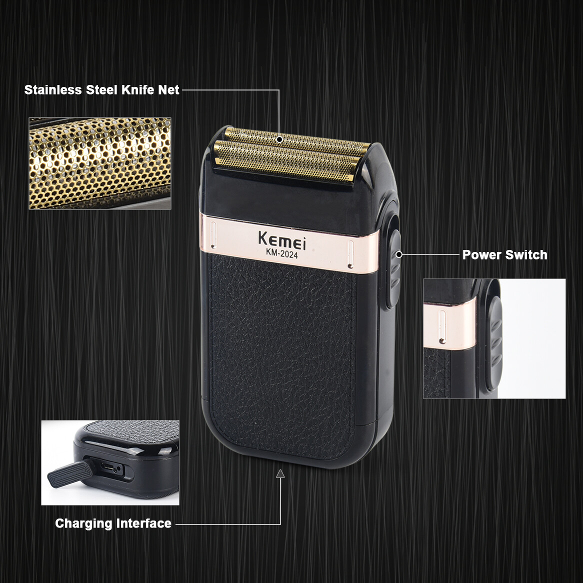 Men’s Electric Shaver Trimmer Razor Rechargeable Hair Beard Shaving Machine USB