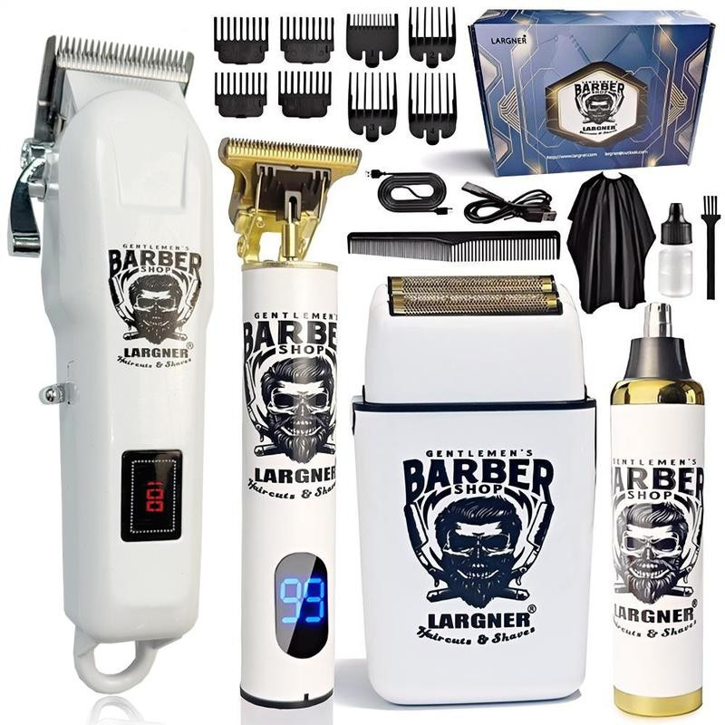 Professional Hair Clipper & Shaver Set, Barber Clipper Set, 1 Set Rechargeable H
