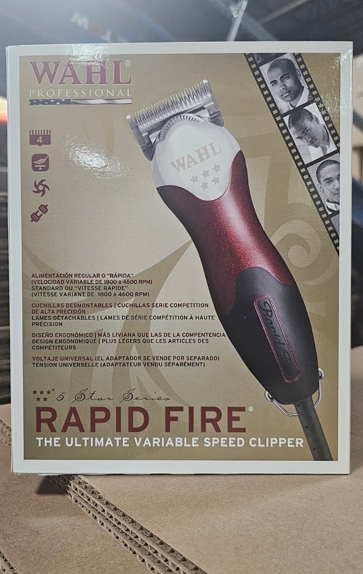 WAHL Professional 5 Star Rapid Fire Clipper, Red #08233-200