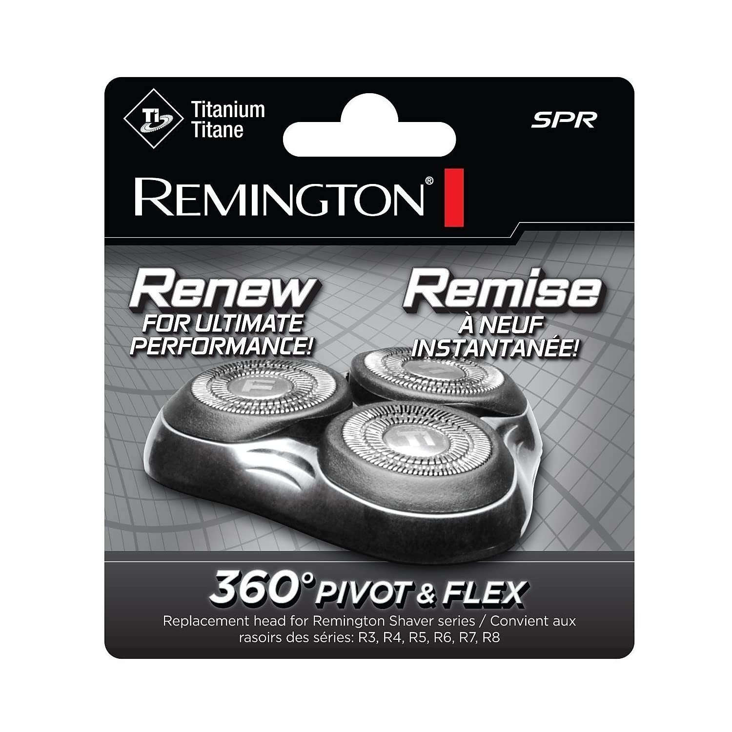 Remington SPRCDN Rotary Shaver Head Replacement 360° Pivot
