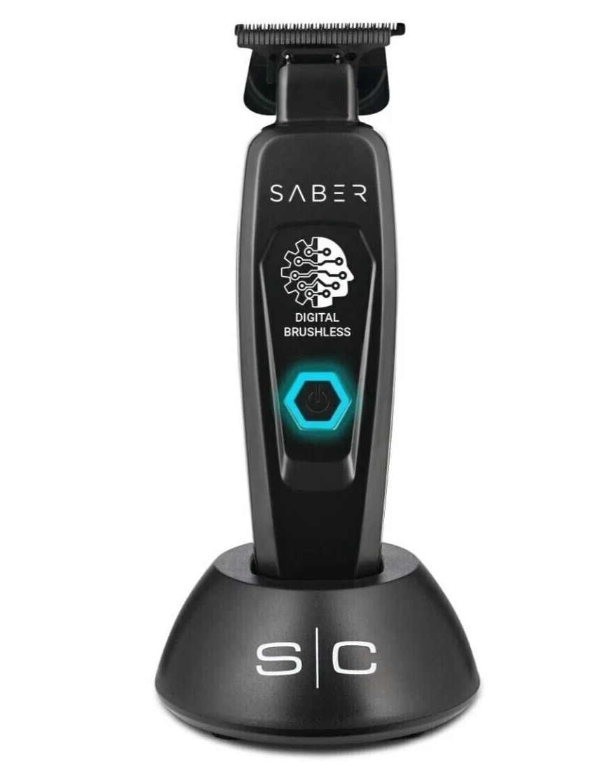 StyleCraft Saber Cordless Hair Trimmer W/Digital Brushless Motor Black | SC403B