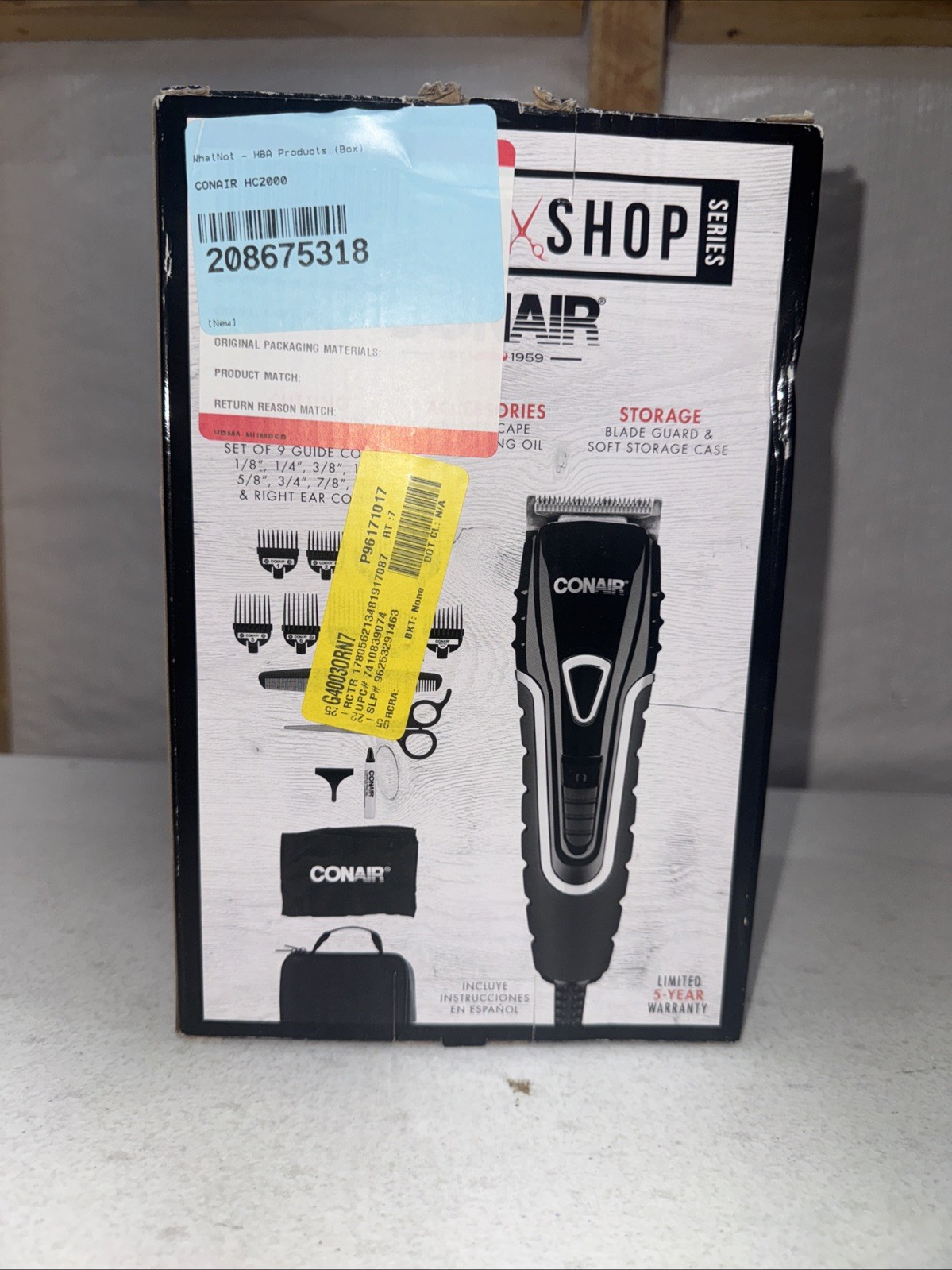 Conair – HC2000 – Barbershop No-Slip Grip Clippers 20 Piece Home Haircut Kit