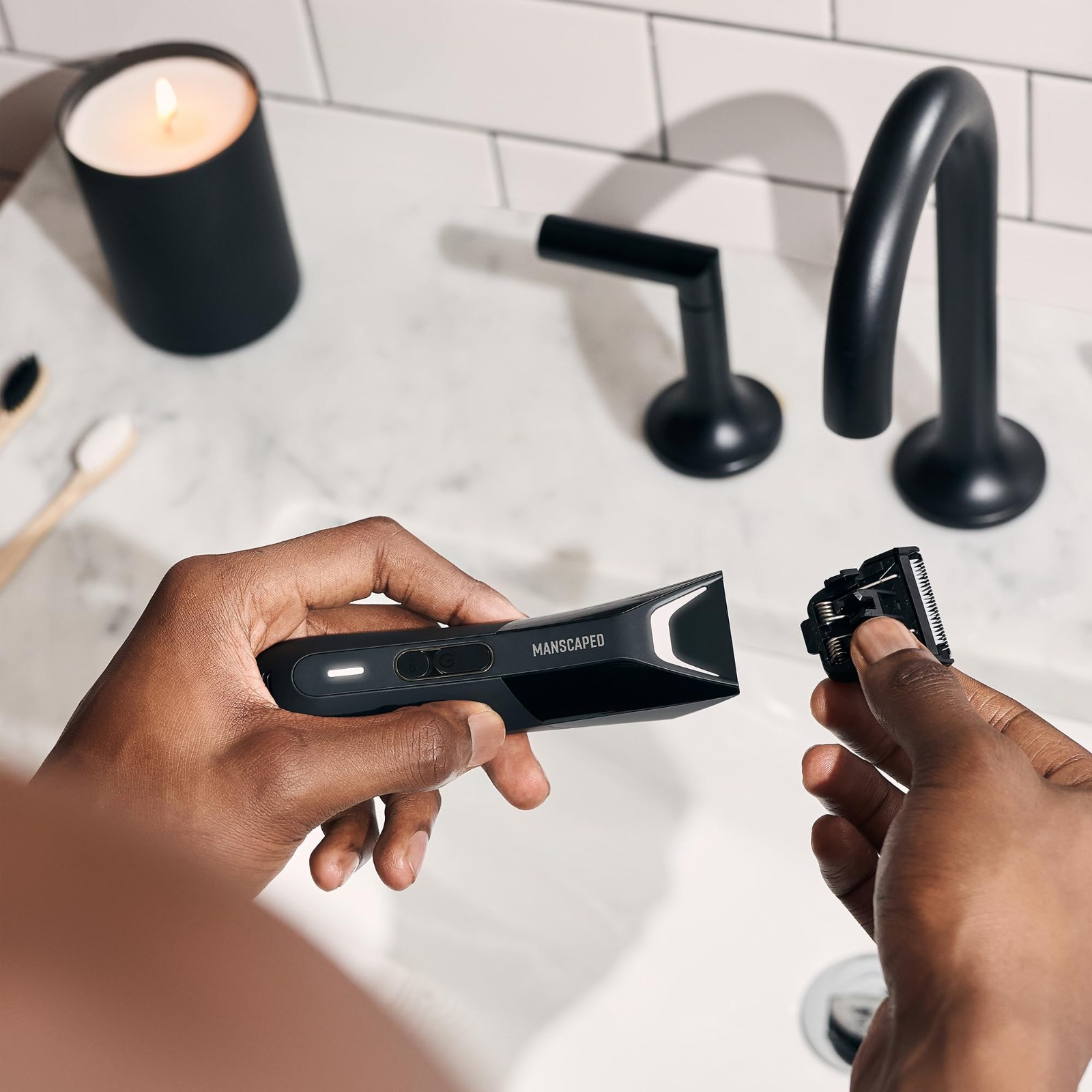 Waterproof Dual-Head Body Hair Trimmer – USB-C Rechargeable Groomer & Travel Cas