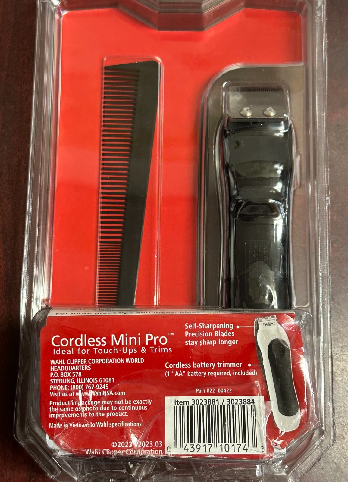 WAHL Mini Pro CORDLESS Compact TOUCH-UP Hair Beard BATTERY Precision Trimmer