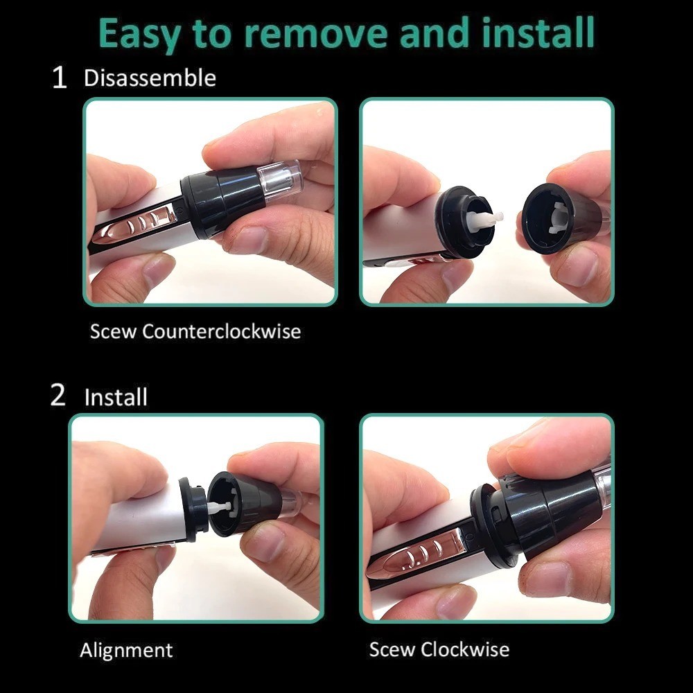 Electric Nose Ear Hair Trimmer Eyebrow Shaver Clipper Groomer Cleaner tool