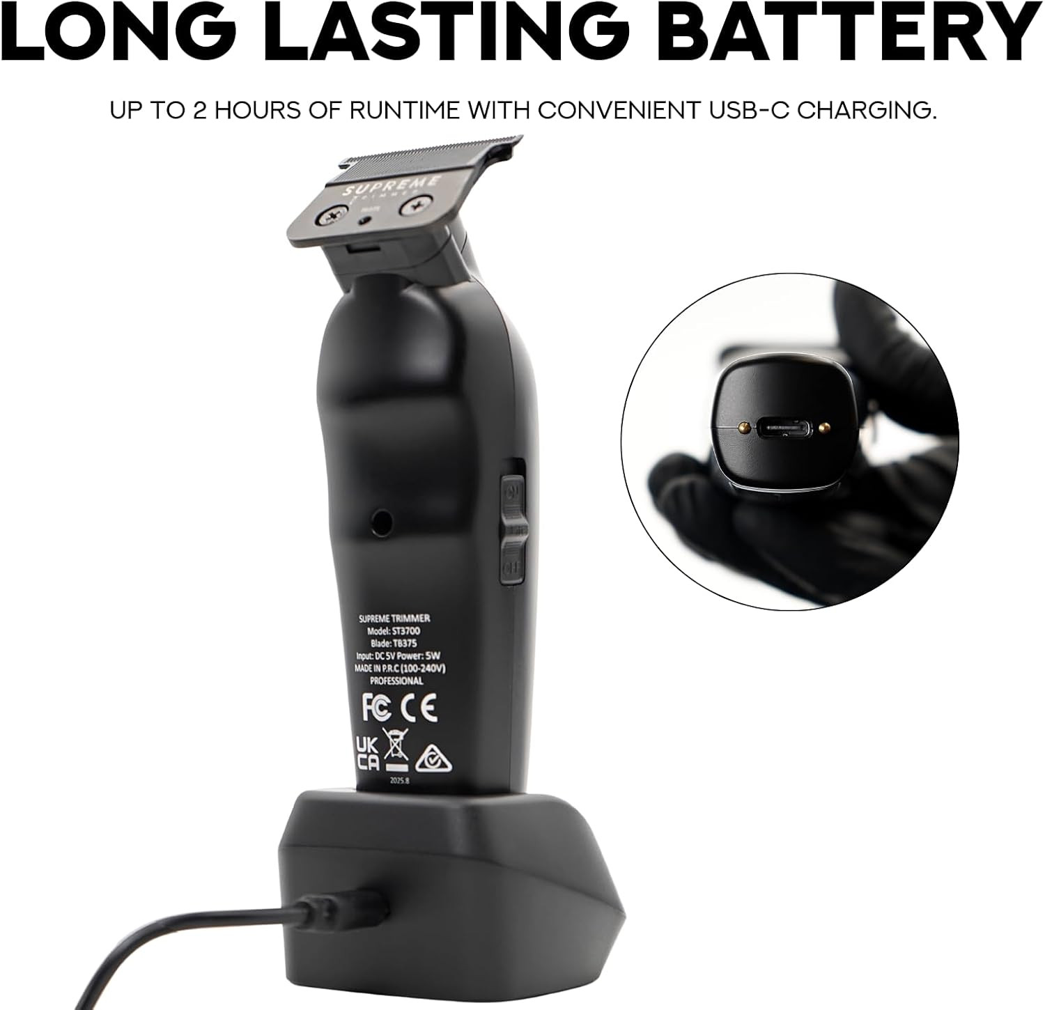 Vader Lite ST3700 Professional Barber Trimmer – Ultra Sharp Zero Gap DLC T-Blade
