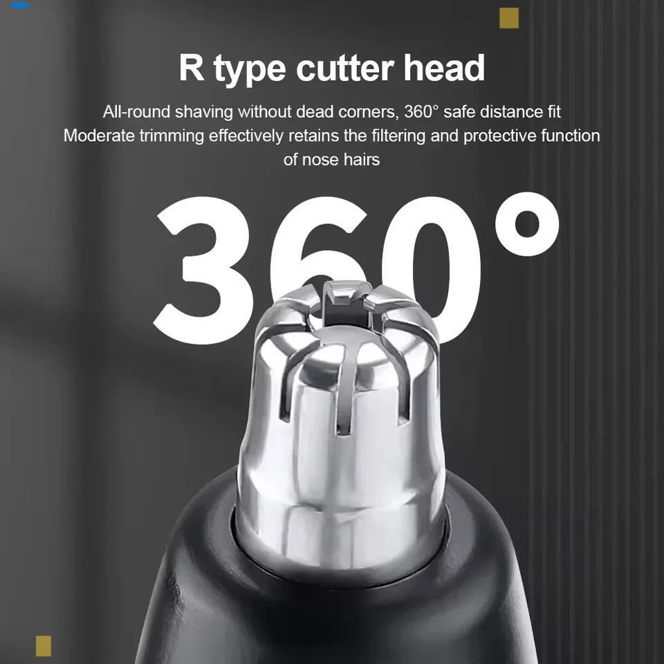 Ear and Nose Hair Trimmer with LED indicator USB Rechargeable Water Resistant.