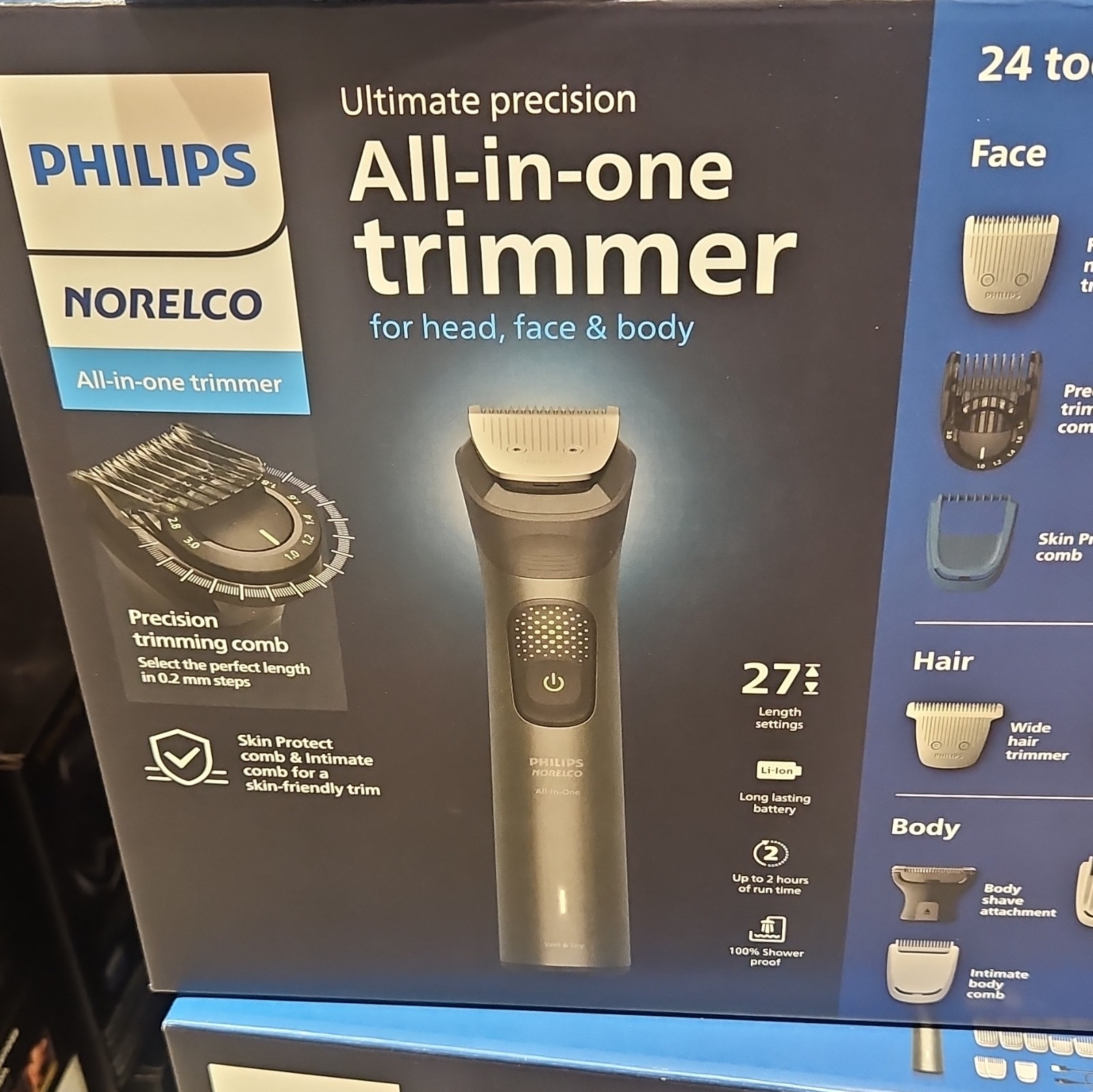Philips Norelco All-in-One Trimmer 24 Tools, Cordless Wet/Dry Waterproof