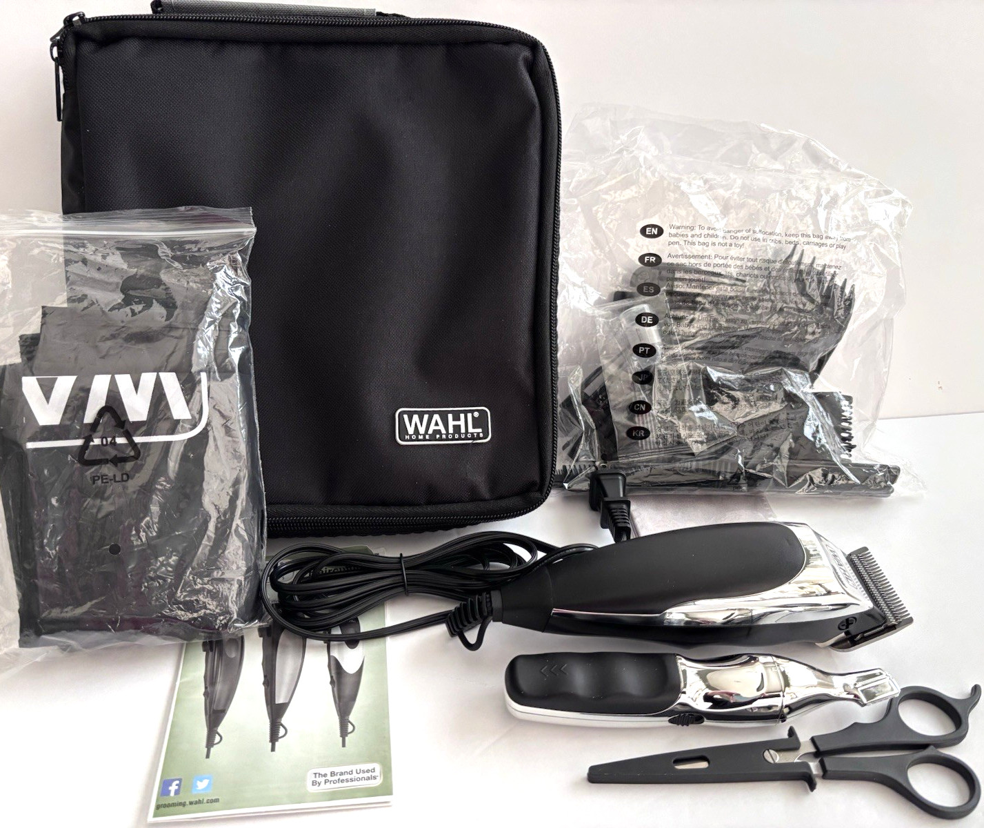 Wahl Precision Clippers CMP with New Attachments/Case/Scissors – Parts Only