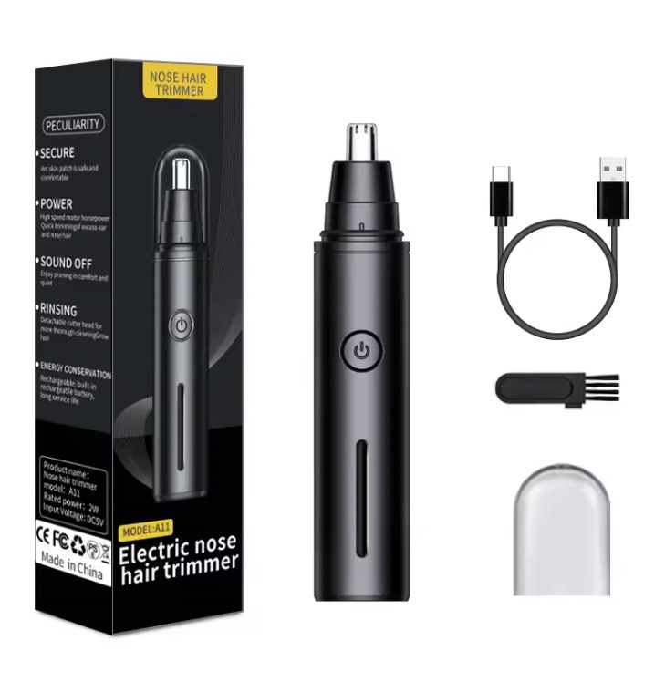 Ear and Nose Hair Trimmer with LED indicator USB Rechargeable Water Resistant