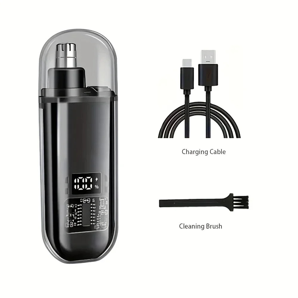 USB-C Rechargeable Nose & Ear Hair Trimmer for Men Portable Grooming