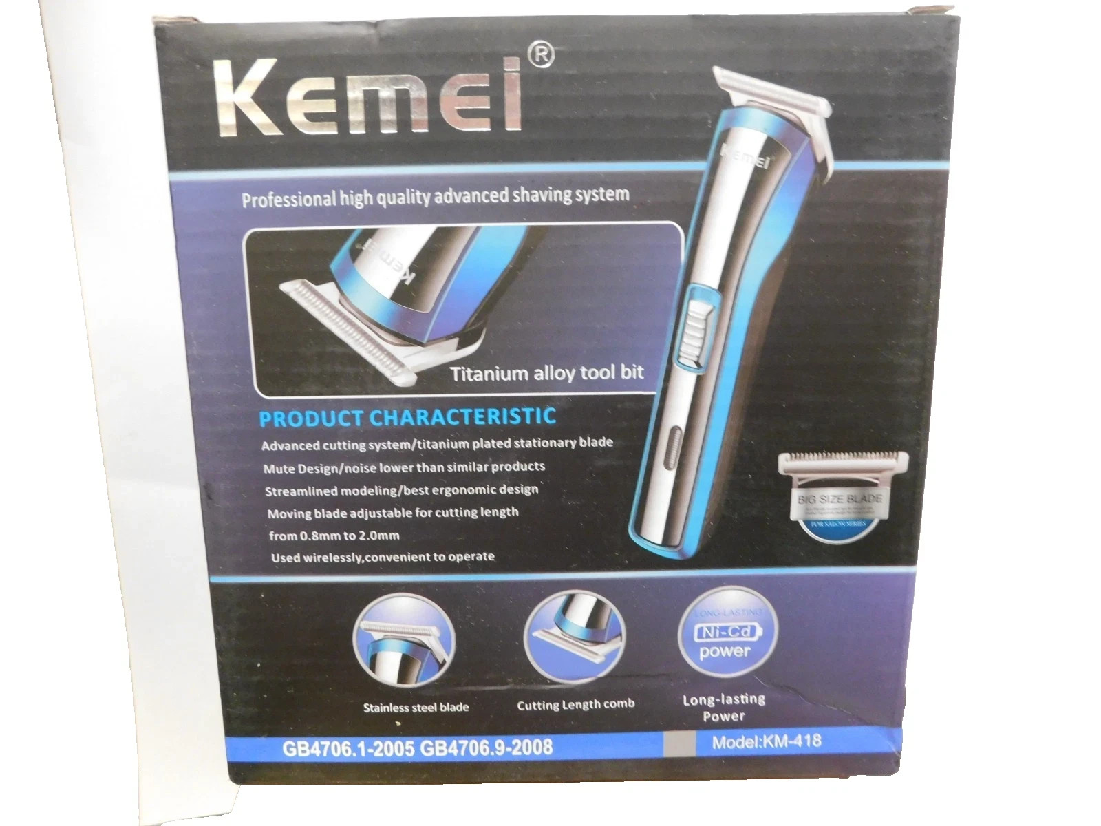 Kemei Rechargeable Professional High Quality Advanced Shaving System-KM-418