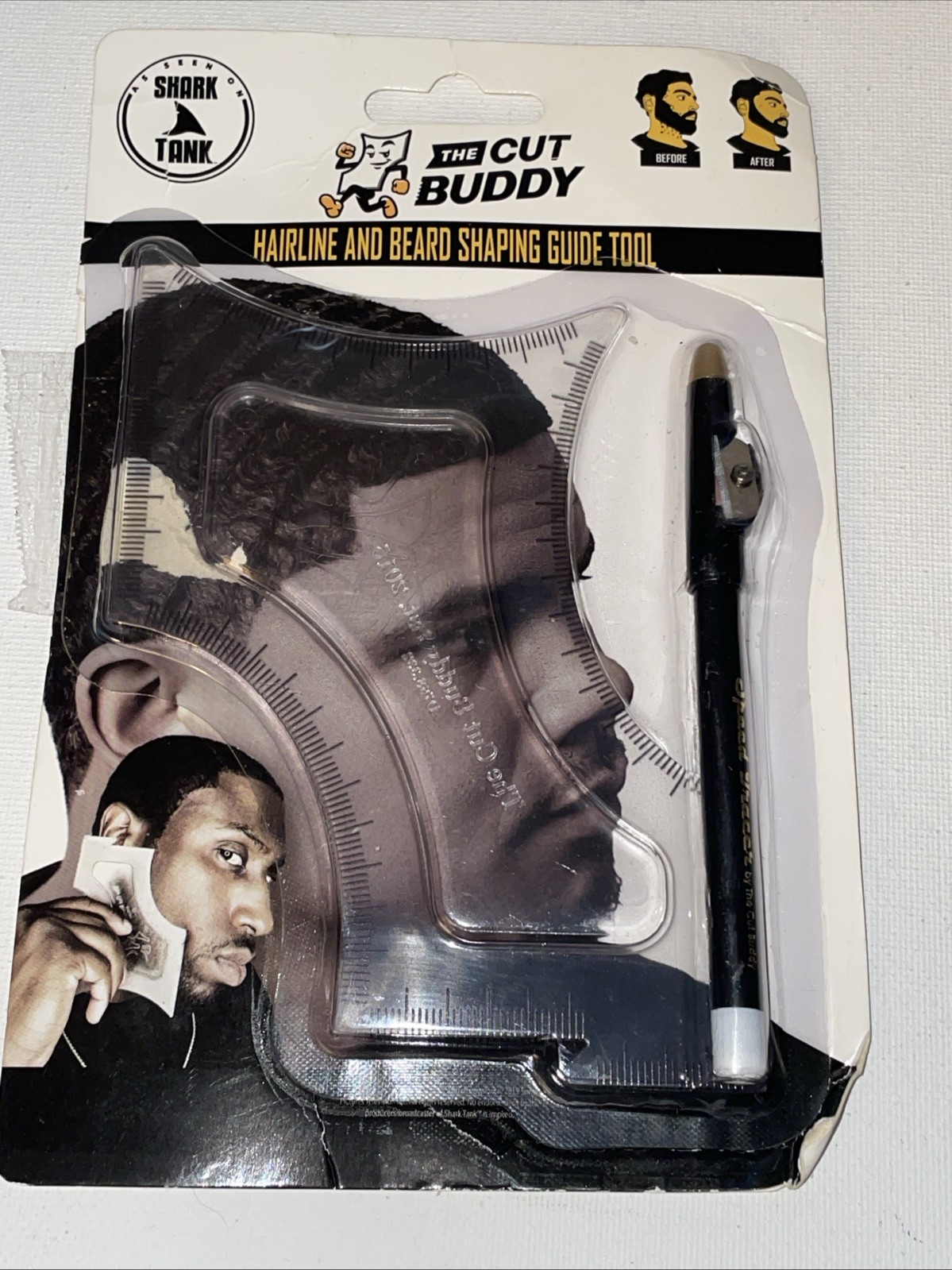 Lot Of 1 Cut Buddy Hairline & Beard Shaping Tool + Pencil + 1 Velvet Luxe Durag