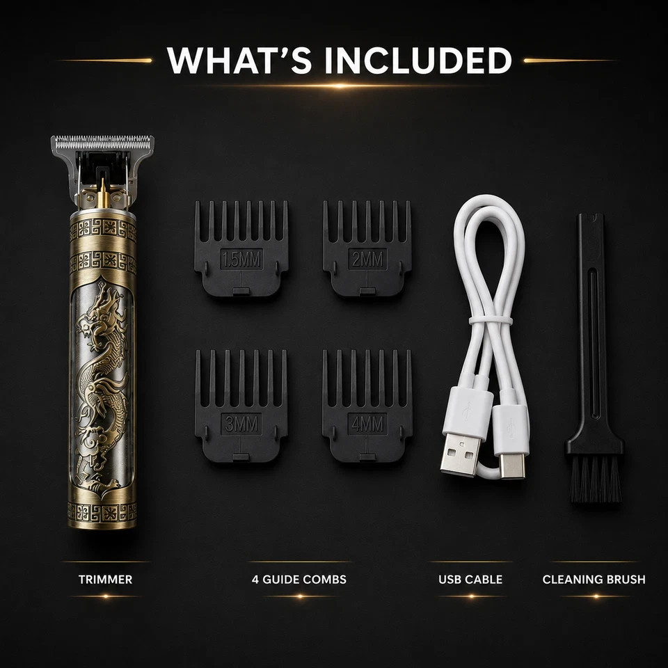 Vintage T9 Barbeador Dragon Beard Hair Trimmer Cutter Machine for Men