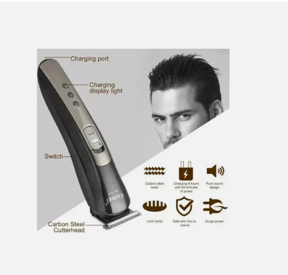 Kemei Professional Hair Clippers Cordless Trimmer Beard Cutting Machine Barber