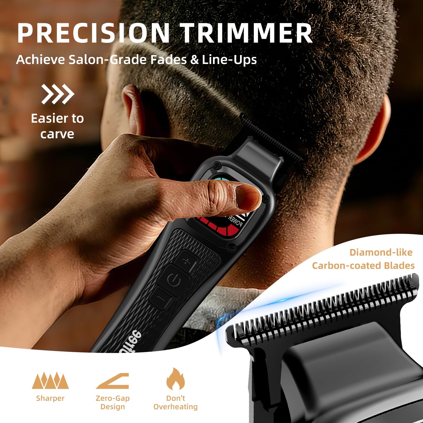 Ufree Hair Clippers for Men, 9000 RPM Brushless Motor, DLC Blades, 5 Speeds