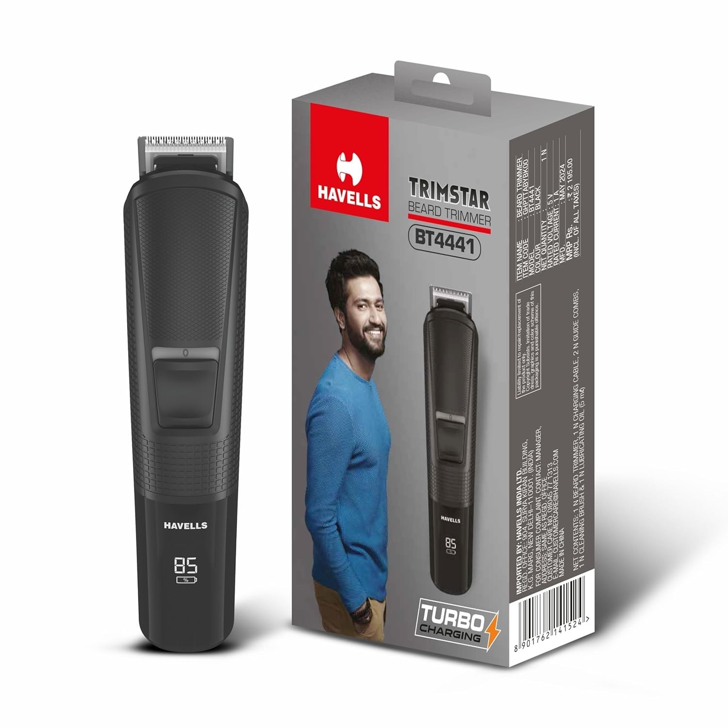 HAVELLS BEARD TRIMMER, BT4441, BLACK