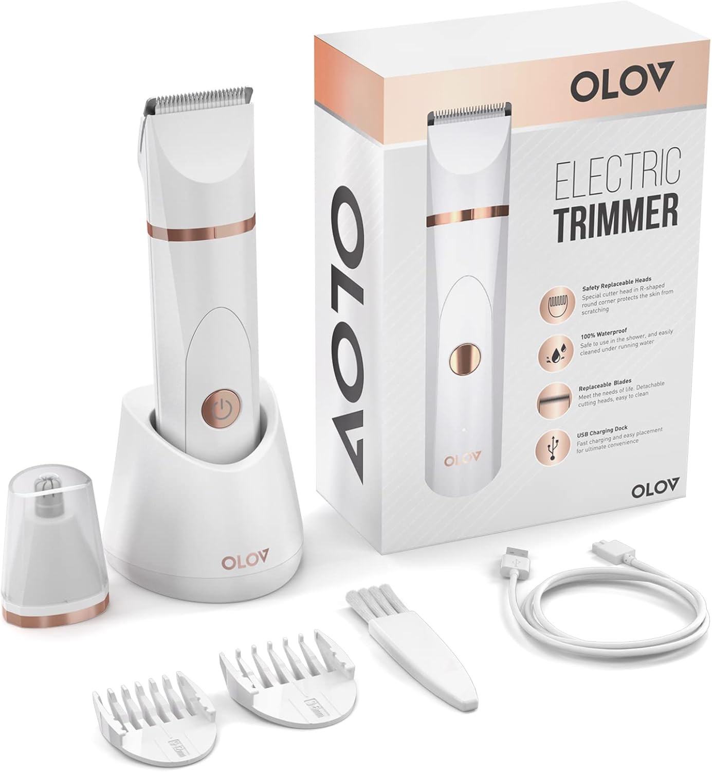 Electric Body Hair Trimmer – Groin Trimmer for Men – Bikini Trimmer Women – Wet/