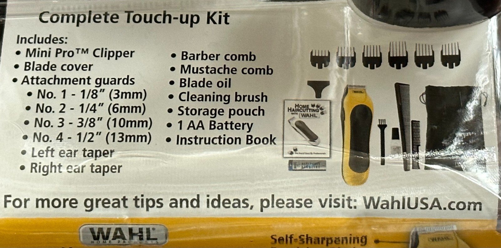 WAHL Mini Pro CORDLESS Compact TOUCH-UP Hair Beard BATTERY Precision Trimmer