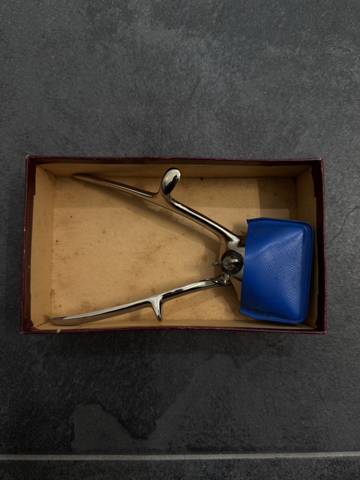 Dorko Solingen Manual Hair Clipper Silver Blue Unisex Head With Box