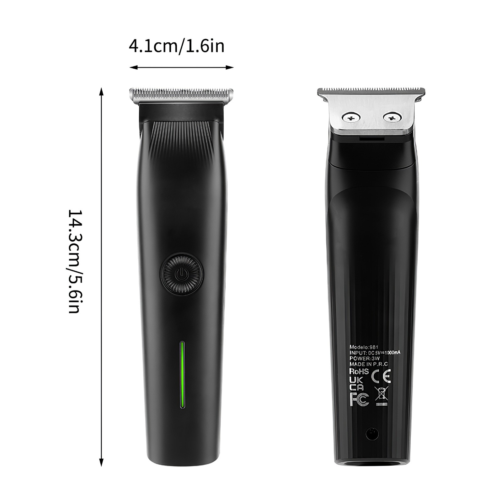 3‑In‑1 Mens Grooming Kit Beard Nose Ear Hair Trimmer Black
