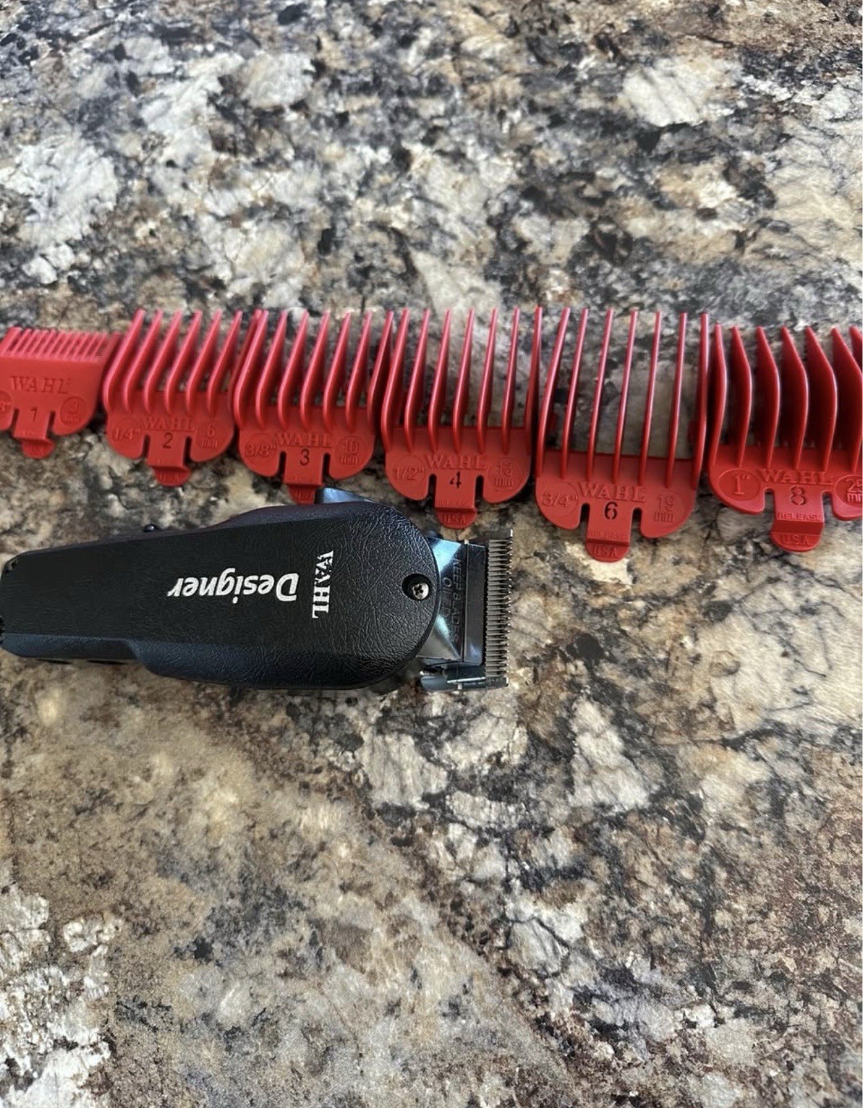 Wahl Designer Corded Electric Hair Clipper, Black, Guards #1-4 & #6 Included