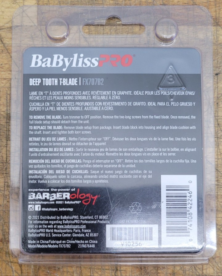 BaByliss PRO FX707BD2 Replacement DLC 2.0 Trimmer T-Blade Deep Tooth – USED
