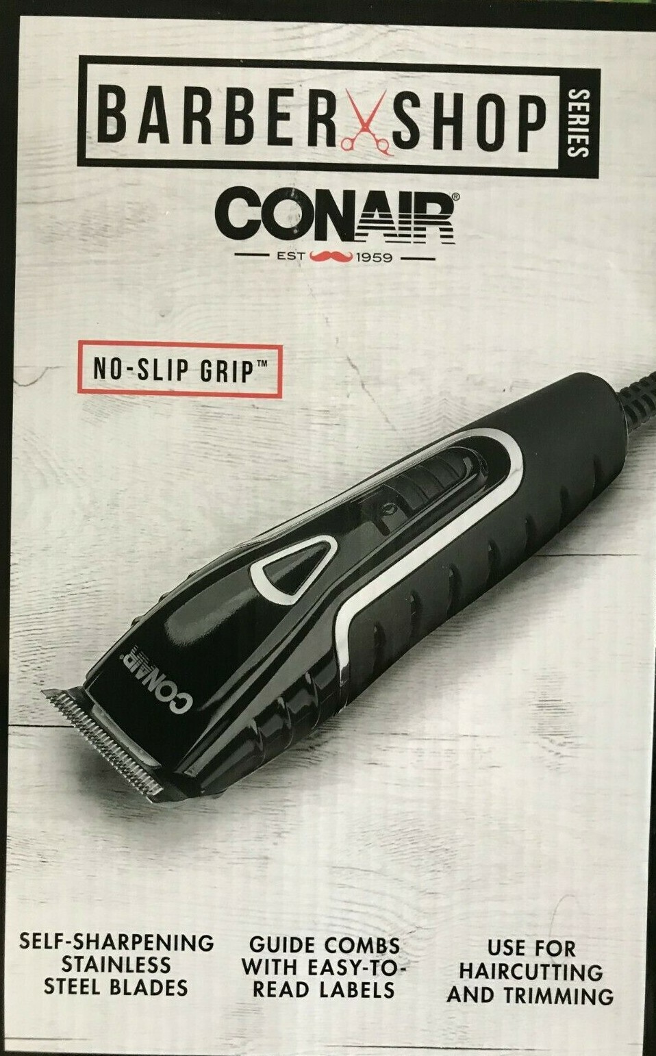 Conair – HC2000 – Barbershop No-Slip Grip Clippers 20 Piece Home Haircut Kit
