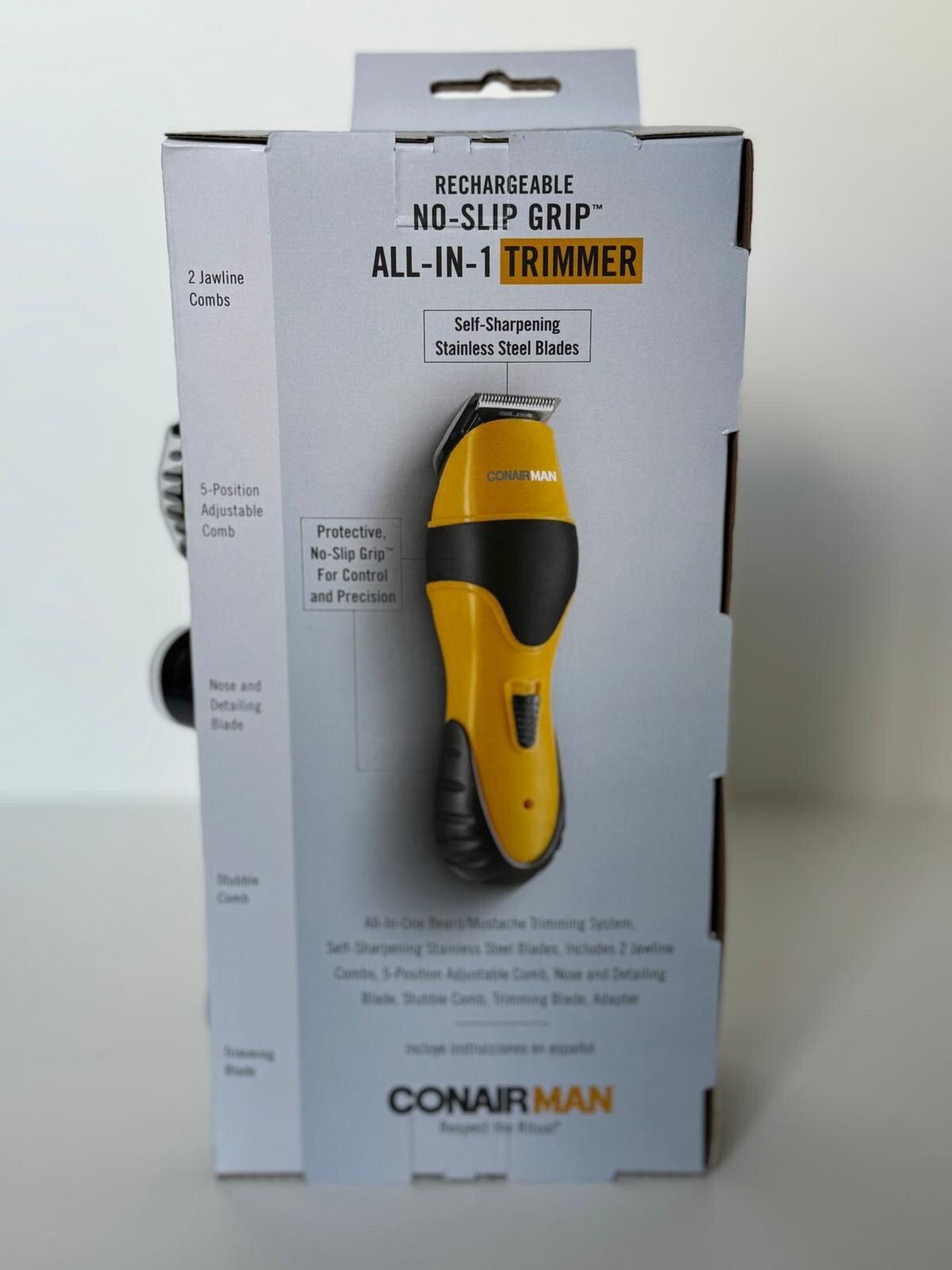 Conairman All-in-one (Beard+) Trimmer Rechargeable No-slip grip NEW