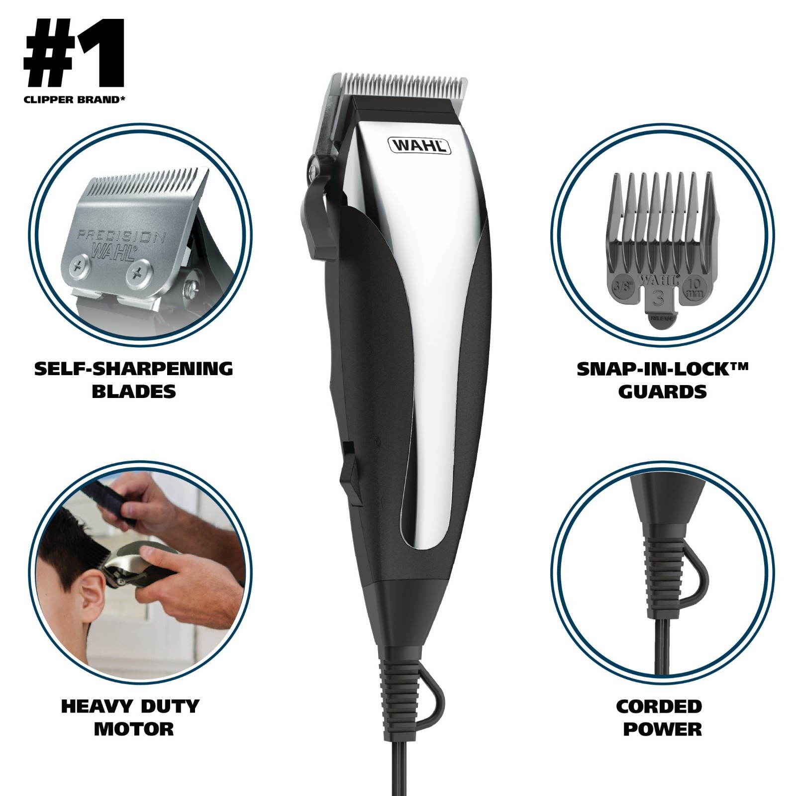Wahl Professional Hair Cut Machine Barber Salon Cutting Trimmer Clipper Kit Set