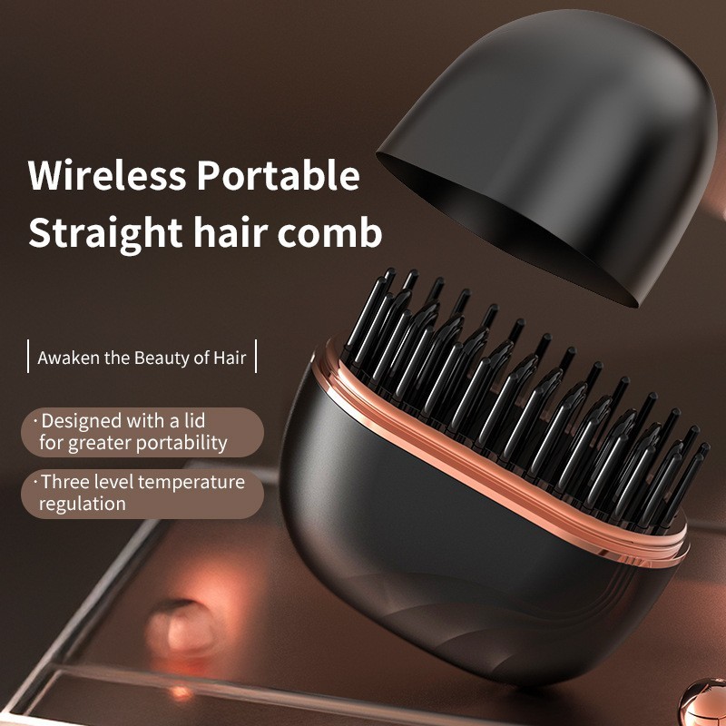 Mini Hair Straightening Comb Wireless Charging Portable Multifunctional Hair Car