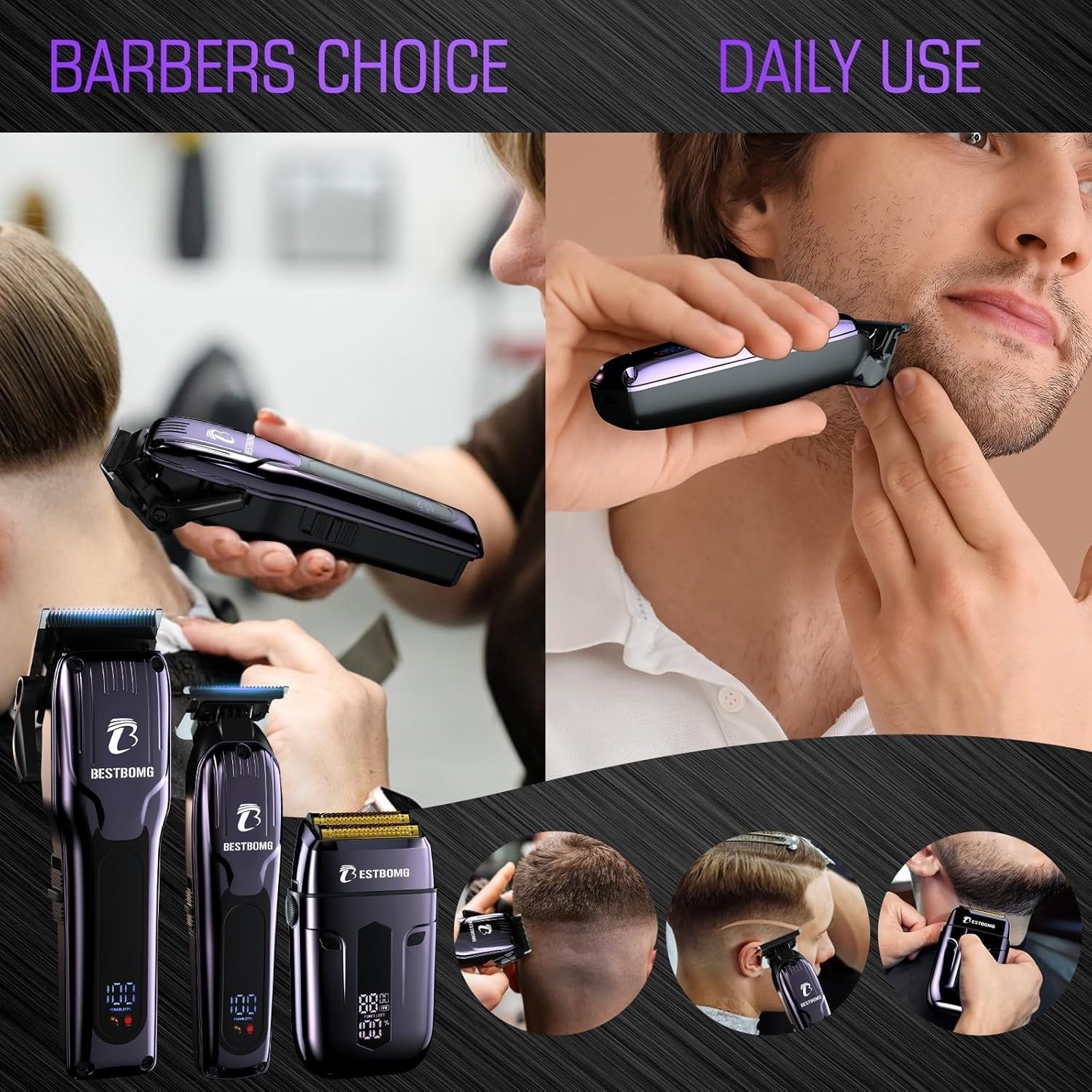 PRO Máquinas Profesionales Para Cortar Cabello Maquina Cortadora De Pelo Set MEN
