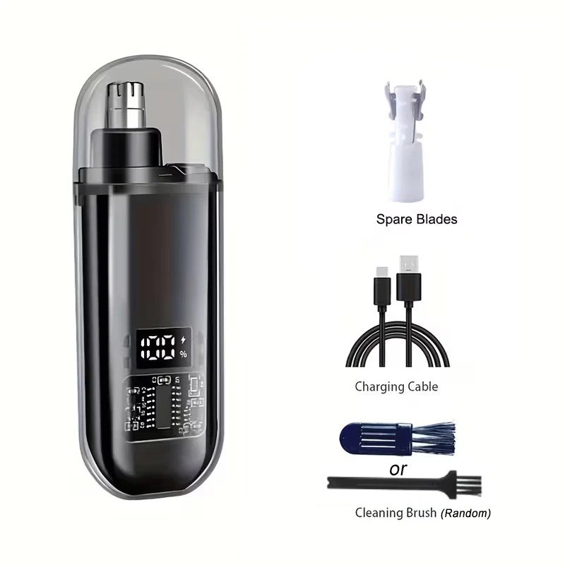 Ear and Nose Hair Trimmer USB Rechargeable Water Resistant Painless Hair Cutter