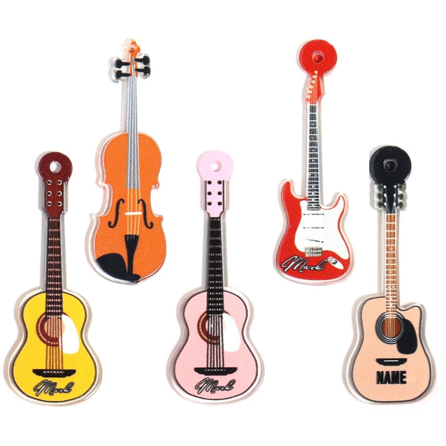5PCS Cute Y2K Hair Clips Guitar Duckbill Hair Clip Vintage Punk Style Novelty…