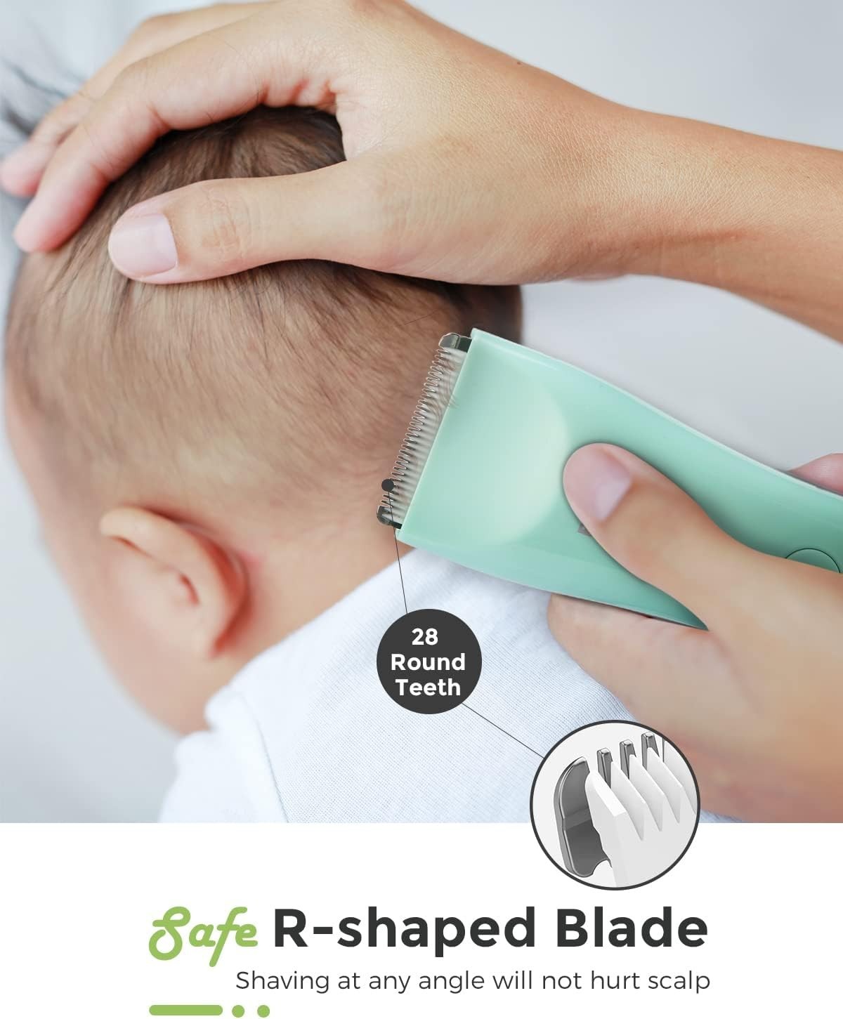 Quiet Baby Hair Clippers with Hair Cutting Kit – Safe & Stylish for Kids 0-12Y
