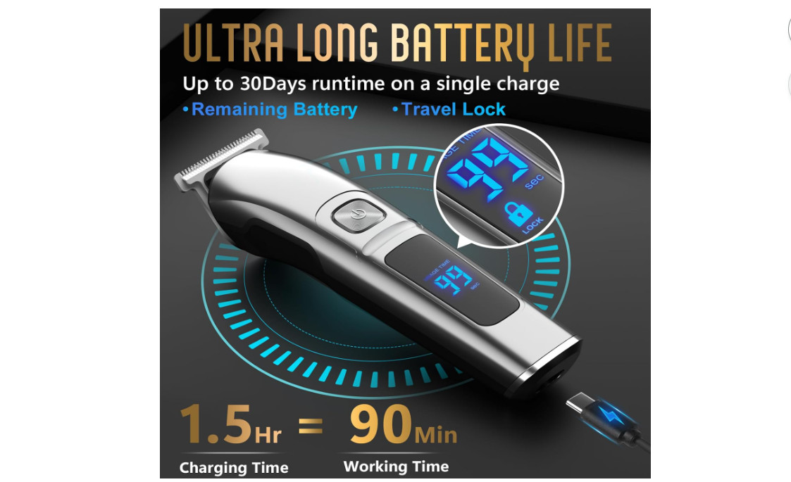 Ufree Beard Trimmer for Men, Waterproof Electric Razor, Grooming Kit | Stainless