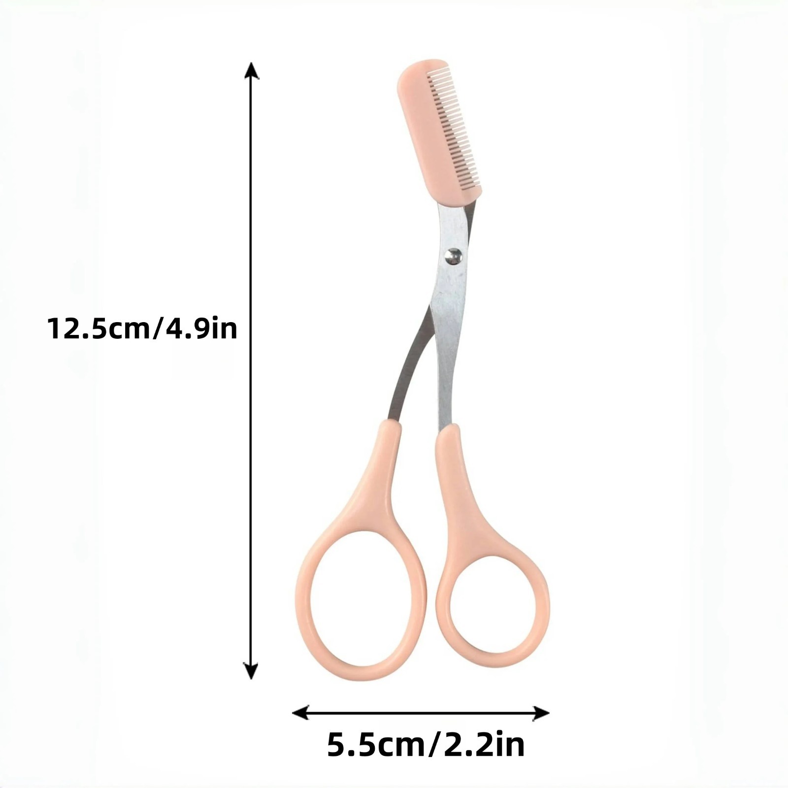 1-Piece Eyebrow Trimmer Scissors Kit – Grooming Set with Comb for Men & Women