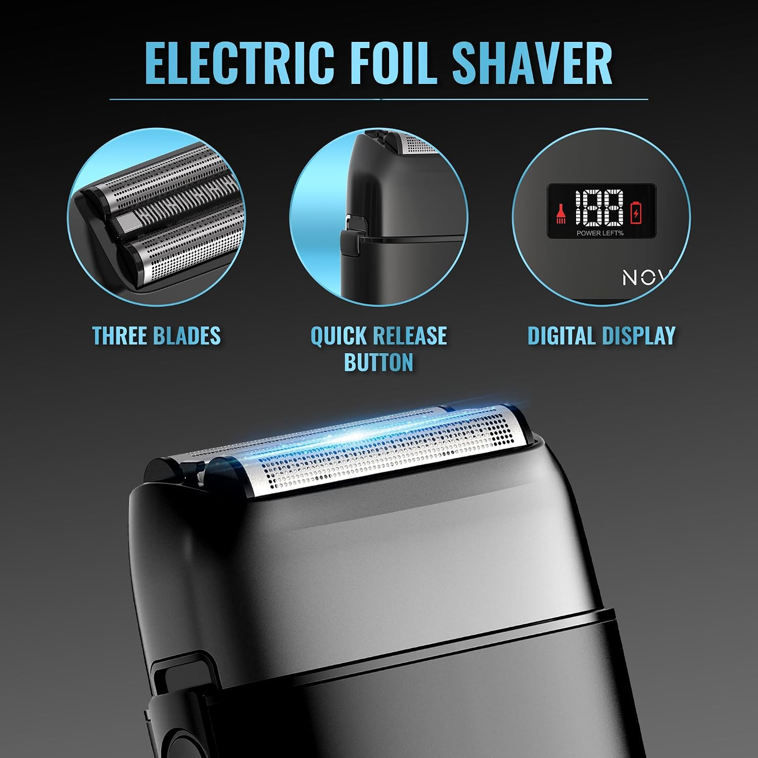 Novah Professional Barber Clippers and Trimmer Set – Foil Shaver Professional Ha