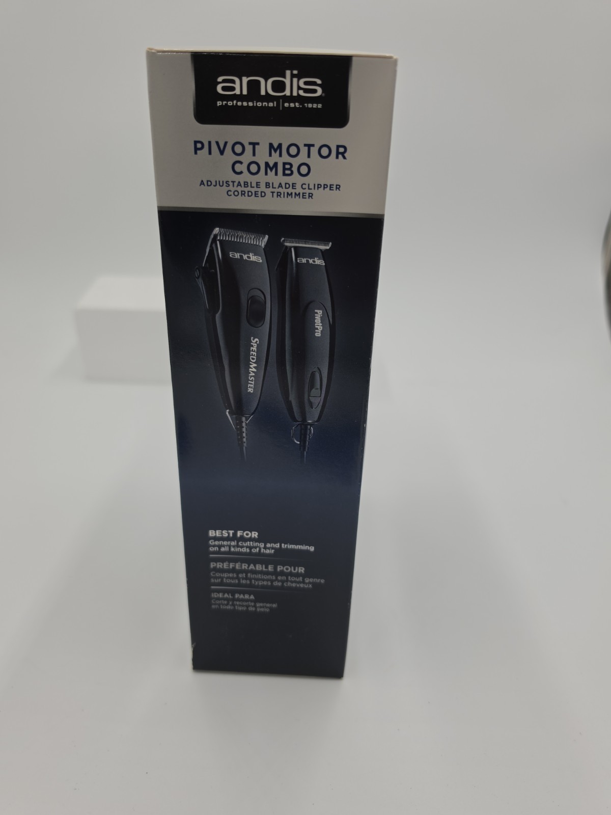 Andis Pivot Motor Combo Corded Clipper & T-Blade Trimmer Kit Black 24075