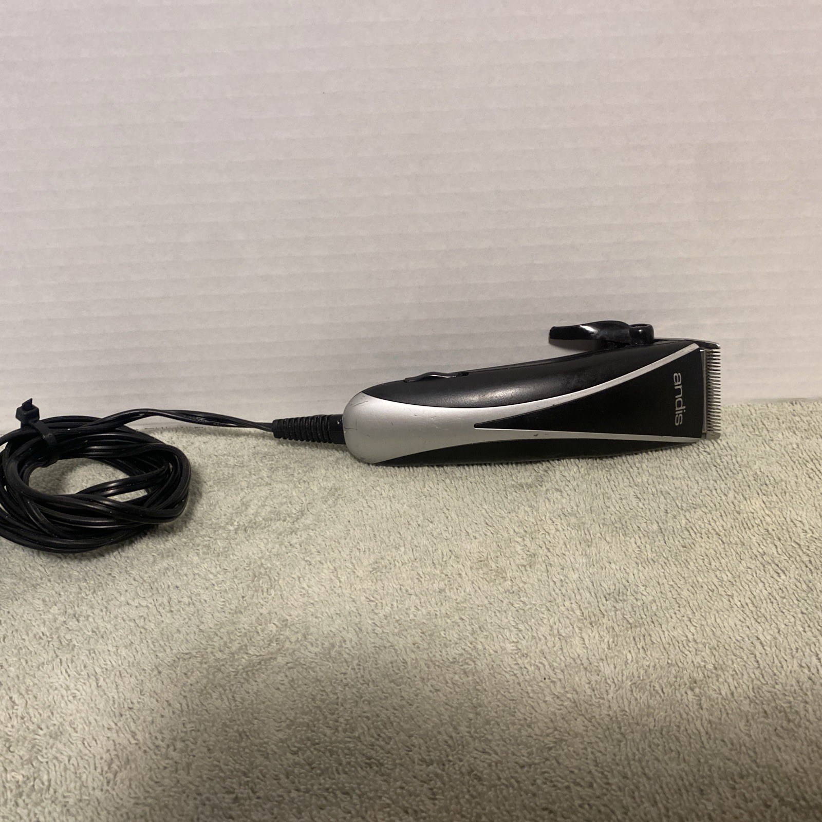Andis Electric Clipper Hair Cutter Model PM-10 Silver Black Tested Working