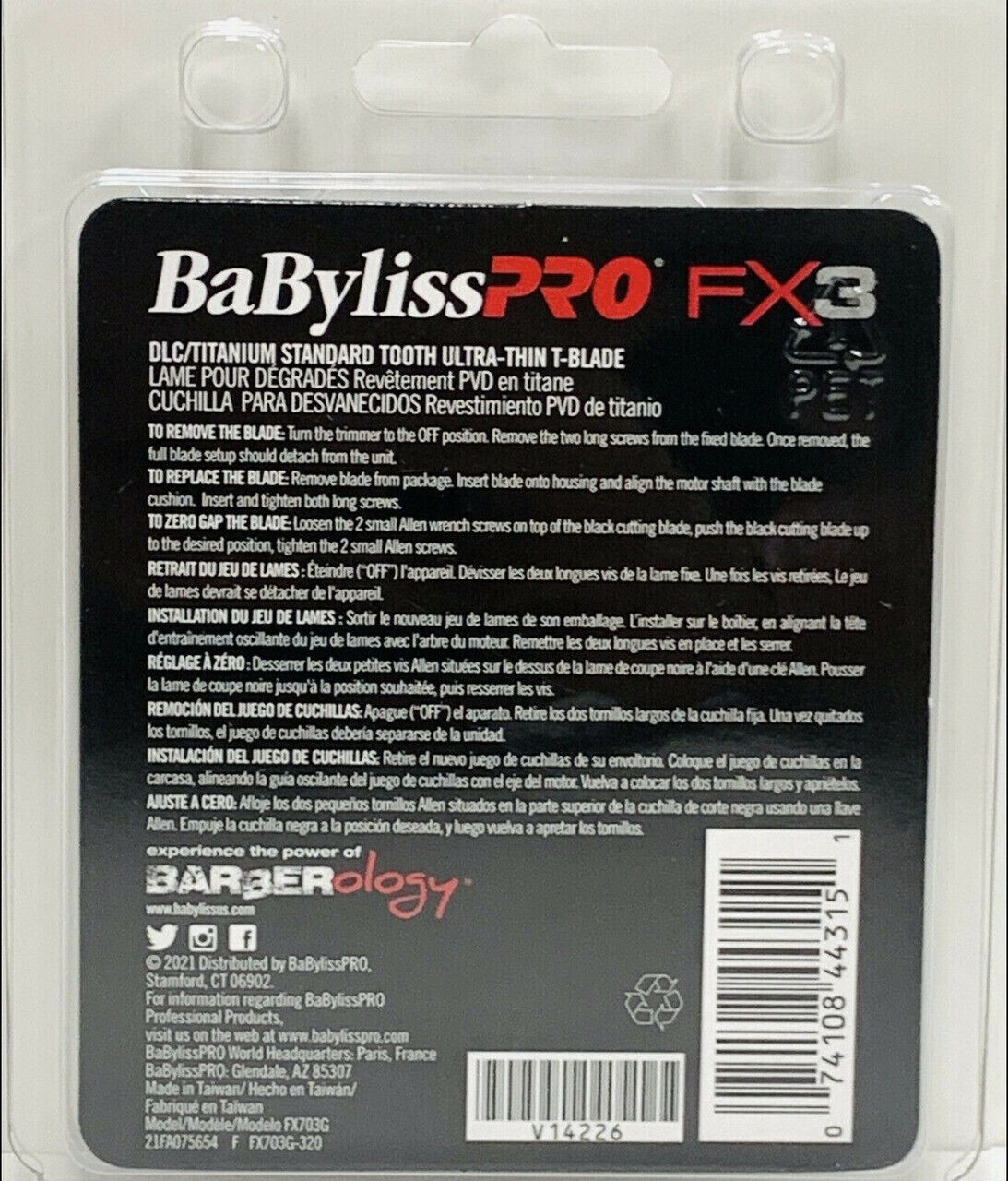 BaByliss PRO DLC/Titanium Ultra-Thin Zero Gap Replacement Blade (FX703G)