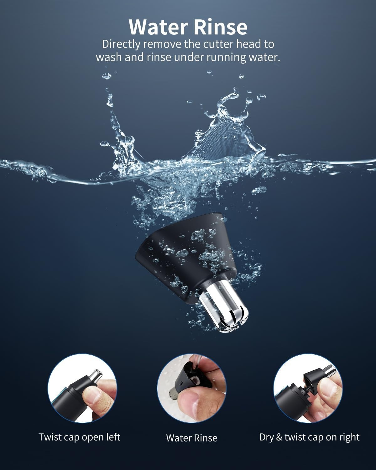 Nose Hair Trimmer for Men Professional Painless Ear & Facial Hair Trimmer