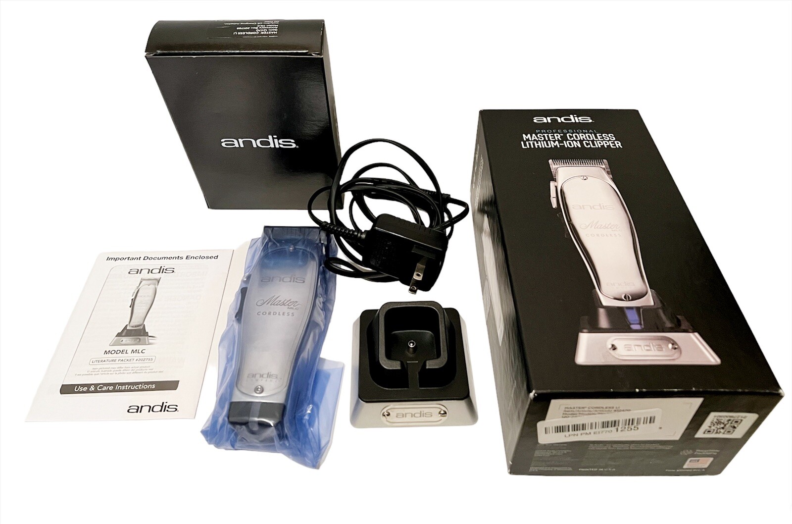 Andis 12470 Professional Master Cord/Cordless Carbon Steel Blade Hair Clipper