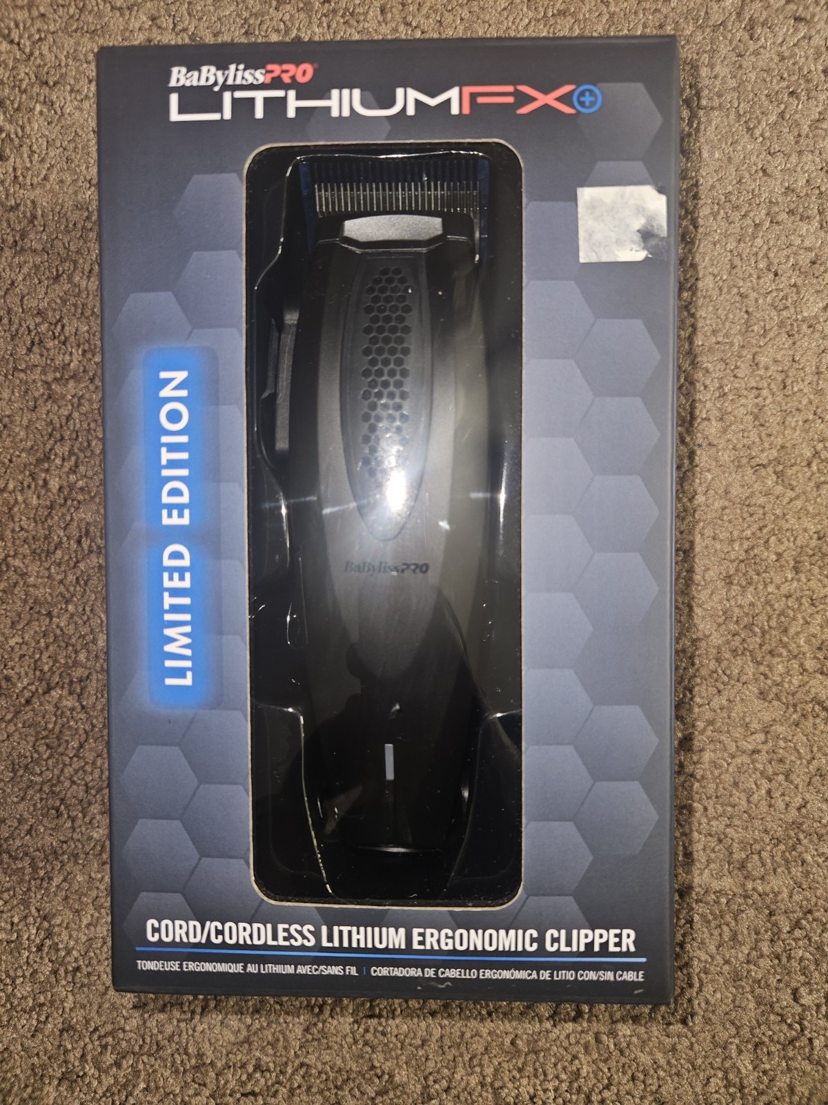 BaBylissPRO LITHIUMFX+ Matte Black Cord/Cordless Ergonomic Clipper | FX673NSMB